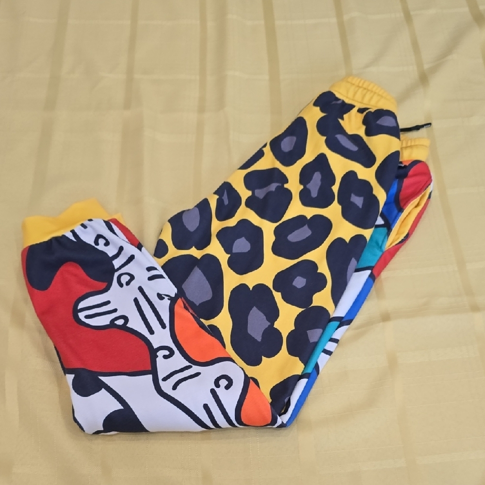 Freshhoods By Britto "New Day" Colorblock Print Sweatpants - Size M - Picture 9 of 11